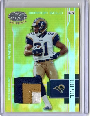 2000 LEAF CERTIFIED MATERIALS TORRY HOLT MIRROR GOLD 3~COLOR SWATCH 19/25 SSP - Image 1 of 2