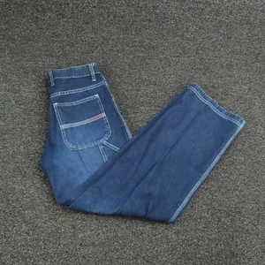 FUBU Jeans Womens W9/10 Carpenter Utility Workwear Relaxed Fit Denim Pants Y2K - Picture 1 of 10