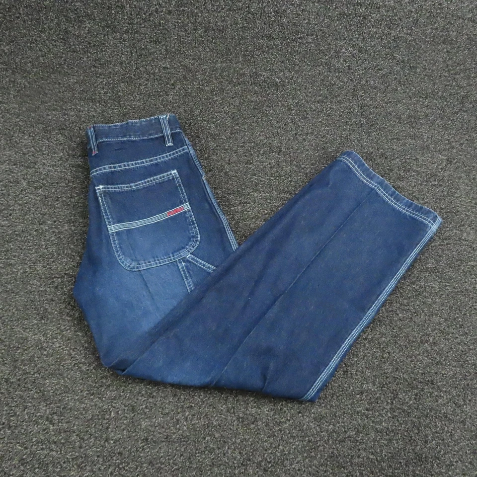 FUBU Jeans Womens W9/10 Carpenter Utility Workwear Relaxed Fit Denim Pants Y2K - Image 1 of 4