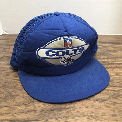 ФОРМА* винтажная синяя бейсболка Indianapolis Colts NFL кепка дальнобойщика Drew Pearson - Изображение 1 из 4