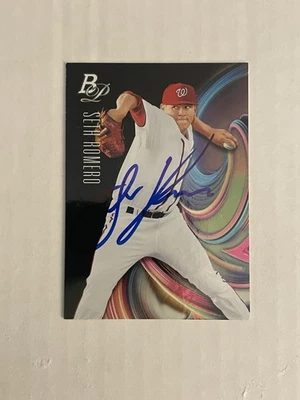 Seth Romero SIGNED 2018 Bowman Platinum #TOP-66 IP AUTO Washington Nationals - Image 1 of 2