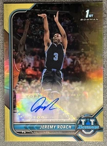 Jeremy Roach 2021-22 Bowman Chrome Prospect Gold Refractor Auto /50 #BCPA-JRO - Picture 1 of 2
