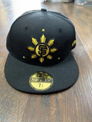New Era MLB SF San Francisco Giants Filipino Heritage Night Fitted Hat 7 1/4 Cap - Image 1 of 4
