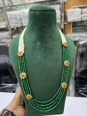 Indian Bollywood Kundan Choker Bridal Necklace Earrings Jewelry Set with - Image 1 of 3