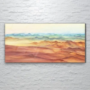 Glasbilder Wandbild Druck auf Glas 120x60 Berg landschaft Gipfel Sonnenuntergang - Bild 1 von 7