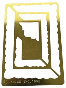 Darice Brass Stencil Decorative Corners Edges Frames Small Card Making Craft Art - Picture 1 of 4