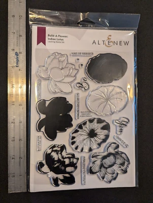 ALTENEW Acrylic Stamp and Die Set - "Build a Flower" Indian Lotus - Image 1 of 3