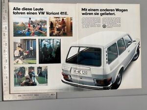 VW Variant 411 E Volkswagen Oryginalna reklama vintage 1971 reklama reklama