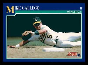1991 Score Mike Gallego Oakland Athletics #476 - Bild 1 von 2