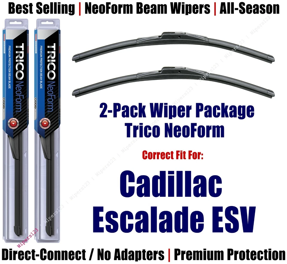 2 件装 NeoForm Wiper 刀片适合 2019+ 凯迪拉克凯雷德 ESV 16220x2 — 第 1/1 张图片