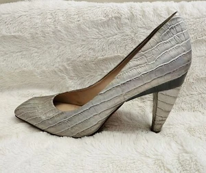 Pour La Victoire Womens Shoes Pumps High Heels Silver Iridescent 8 -gorgeous!! - Picture 1 of 12