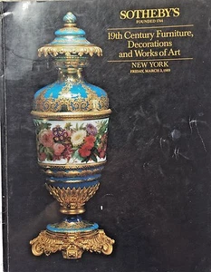 SOTHEBYS Auction Catalog 3/3/1989 19th CENTURY FURNITURE DECORATIONS WORKS ART - Picture 1 of 8