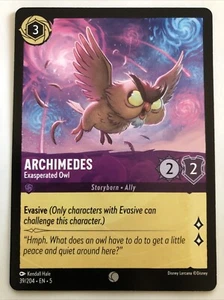 Disney Lorcana Shimmering Skies Archimedes Exasperated Owl 39/204 NM - Picture 1 of 2