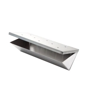 Edelstahl Räucherbox / Smokerbox in V-Form - Für Holz- & Gasgrill - Bild 1 von 6