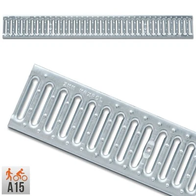 Abdeckrost Stegrost Stahl verzinkt 100 cm Klasse A-15 (bis 1,5t) - Bild 1 von 4