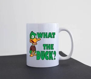 Funny Mug Gift Idea Present Coffee Tea Mug What The Duck M139 - Picture 1 of 2