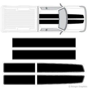 EZ Rally Racing Stripes 3M Vinyl Graphic Decals for Chevy S-10 S-15 ZR2 Sonoma - Picture 1 of 7