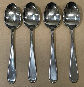 4PC ONEIDA USA STAINLESS FLIGHT RELIANCE SOUP SPOON FLATWARE LOT - Picture 1 of 3