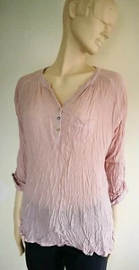 JANINA Bluse Tunika *44 *XXL *Rosè *100% Viskose *Crashed - Bild 1 von 6