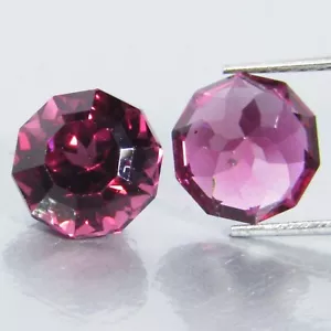 3.87Cts 100% Natural Pinkish Color Rhodolite Garnet Round Custom Cut Gem - Picture 1 of 5