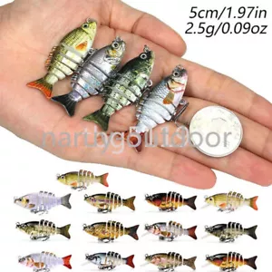 8 Stck. Mini Mehrgelenkig Angelköder Wobblers Schwimmen Kurbelköder Hart Fake Köder - Bild 1 von 10