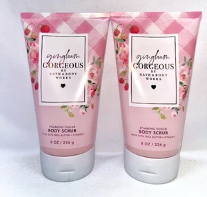 Exfoliante corporal Gingham Gorgeous azúcar espumoso baño y cuerpo funciona 8 oz - Imagen 1 de 1