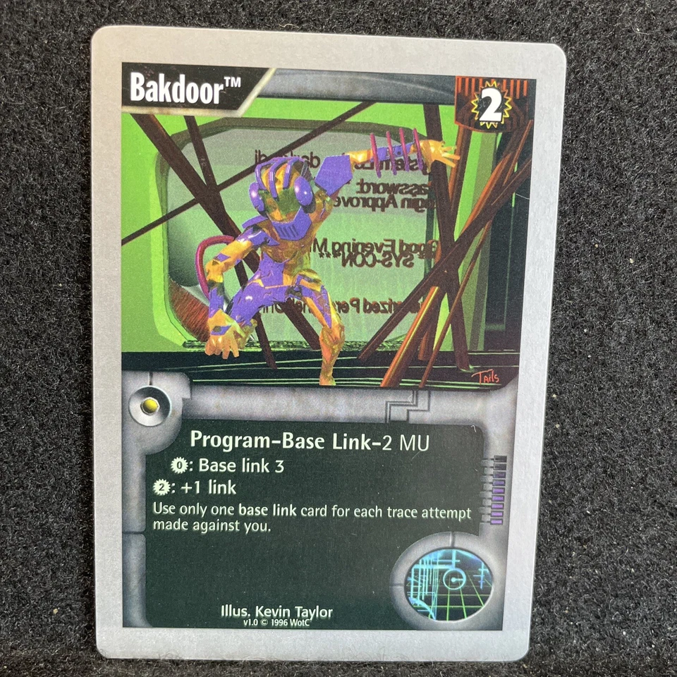Netrunner 1996 WOTC Uncommon - Bakdoor (FREE SHIPPING)  - Image 1 of 1