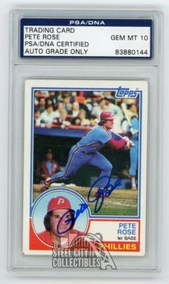 Pete Rose 1983 Topps Autographed Card #100 - PSA/DNA Gem MT 10 - Image 1 of 2