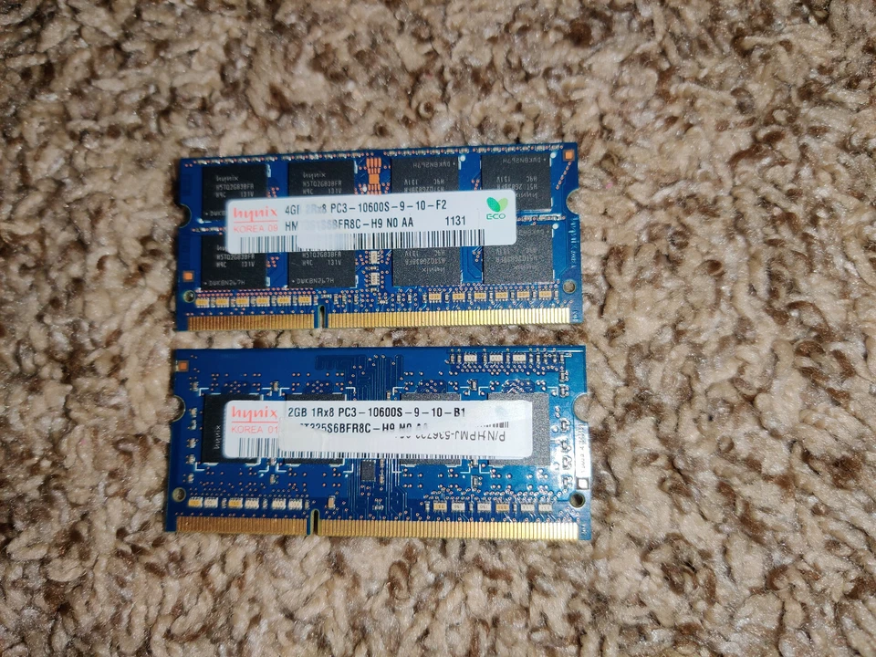 Hynix 6GB (1x4GB & 1x2GB) PC3-10600S - Image 1 of 1