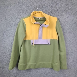 LL Bean Firma Giallo Felpa Gialla Gialla Colorblock Donna Taglia S - Foto 1 di 8