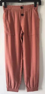 ZARA Kids Brown Pink JOGGING PANTS WITH BUTTONS DETAILS Size 9Y 134 cm O2789 - Picture 1 of 9