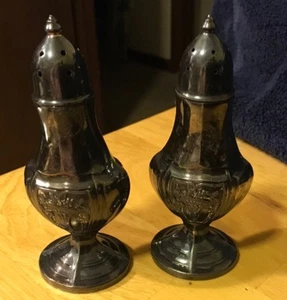 Vintage BM Co. Versilberte Salz & Pfefferstreuer - Bild 1 von 4
