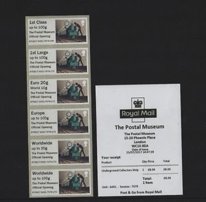 UNDERGROUND POSTAL MUSEUM OFFICIAL OPENING O/P JULY 2017 COLECTOR STRIP POST GO - Picture 1 of 1