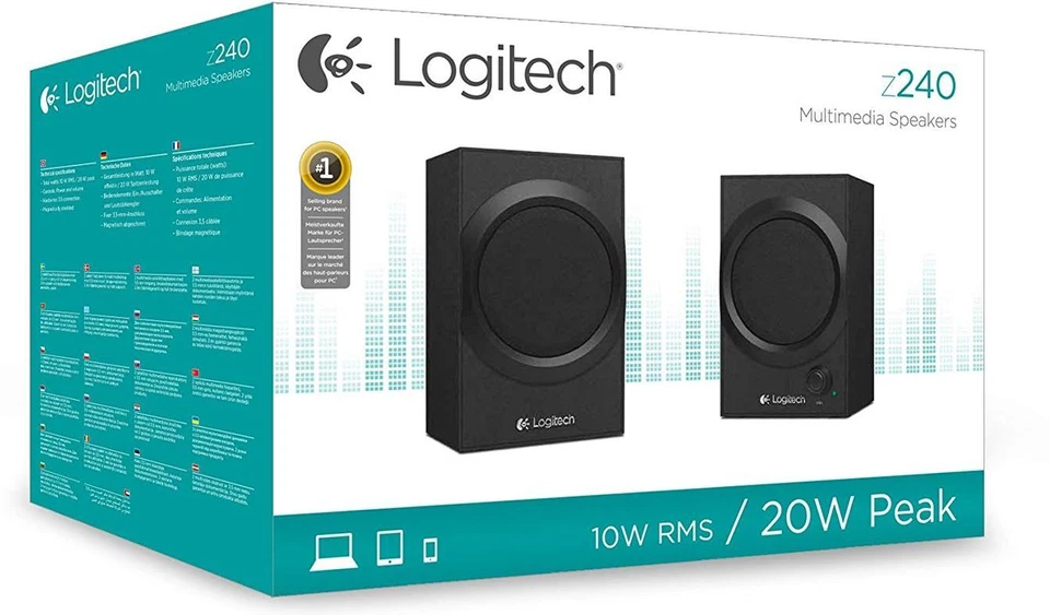 Logitech Z240 10W RMS 2.0 PC-Lautsprecher - Schwarz (980-001228)