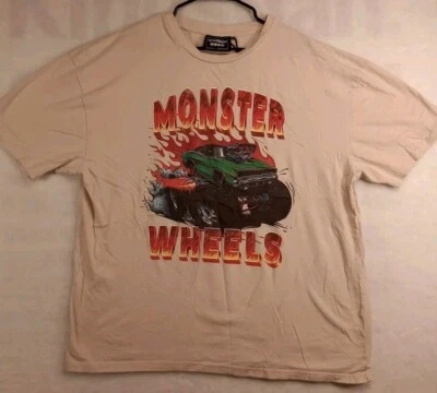 Супермассивная мужская рубашка 2XL бежевые колеса Monster Mopar Monster Truck - Изображение 1 из 4