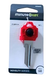 House key Blank with Built in Light key blank Red Stocking Stuffer Minute SC1 68 - Picture 1 of 3