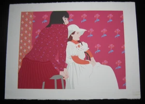 1990s Original Lisa Sloane Large Silksreen Serigraph Sisters Signed Limited H/C - Picture 1 of 5