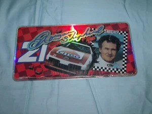 Morgan Shepherd #21 Wood Brothers NASCAR Chroma Graphics Metal License Plate NIP - Picture 1 of 2