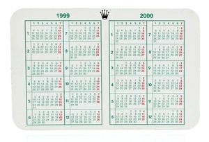 ROLEX 1998/1999 CALENDAR CARD - Picture 1 of 2
