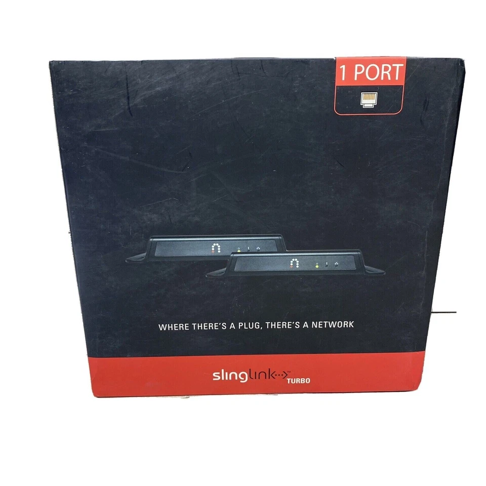 Sling Media SlingLink Turbo Powerline 1 Port Adapter Kit.  - Image 1 of 1