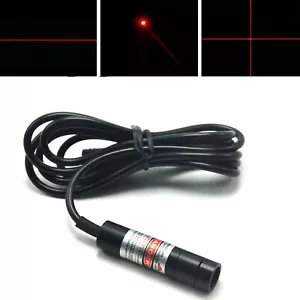 Módulo de diodo láser rojo enfocable cruzado línea de punto de posicionamiento 635nm 5mW 5V 12x55mm - Imagen 1 de 8