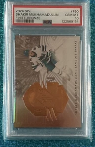 💎 PSA 10 - 2024-25 SPx Finite SHAKIR MUKHAMADULLIN #d/599 Rookies Bronze #F-50 - Picture 1 of 3