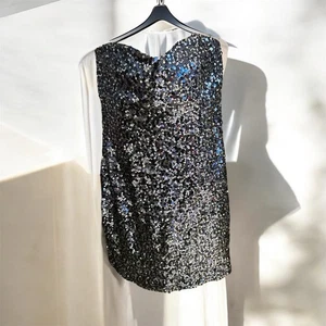 Trixxi size 9 blue and gray sequence dress - Picture 1 of 2
