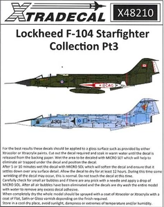 Xtra Decals 1/48 LOCKHEED F-104 STARFIGHTER COLLECTION Part 3 - Picture 1 of 5