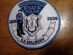 POLICÍA ESTATAL DE MASSACHUSETTS C 2 SP MILBURY CUARTEL POLICÍA MASIVA - Imagen 1 de 2