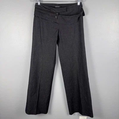 Barbara Bui Initials Trousers Women’s XL/44 Dark Gray Zipper Wide Leg *Read - Image 1 of 4