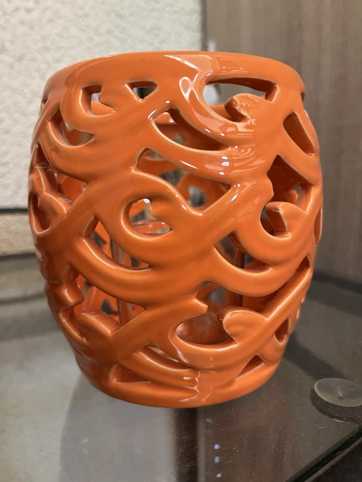 Partylite porte bougie Orange - Photo 1/3