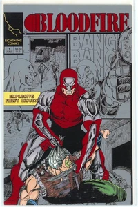 Lightning Comics Bloodfire 1993 edición 1 Julius Jackson cubierta de lámina roja - Imagen 1 de 1