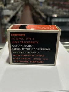 1968 Shure M75E-95G Type 2 Cartridge Head Assembly Garrard SL95 turntable *READ* - Picture 1 of 4