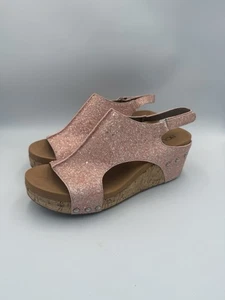 Boutique Corky’s Carley Wedge Glitter Pink 11 - Picture 1 of 8